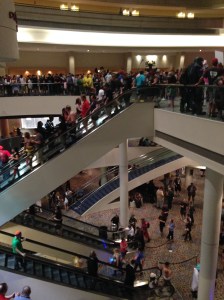 The Atlanta Marriott Marquis on Sunday night.